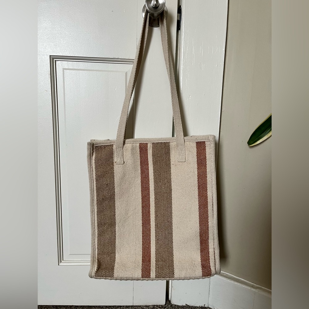 Universal Thread Cream Canvas Tote - image 1